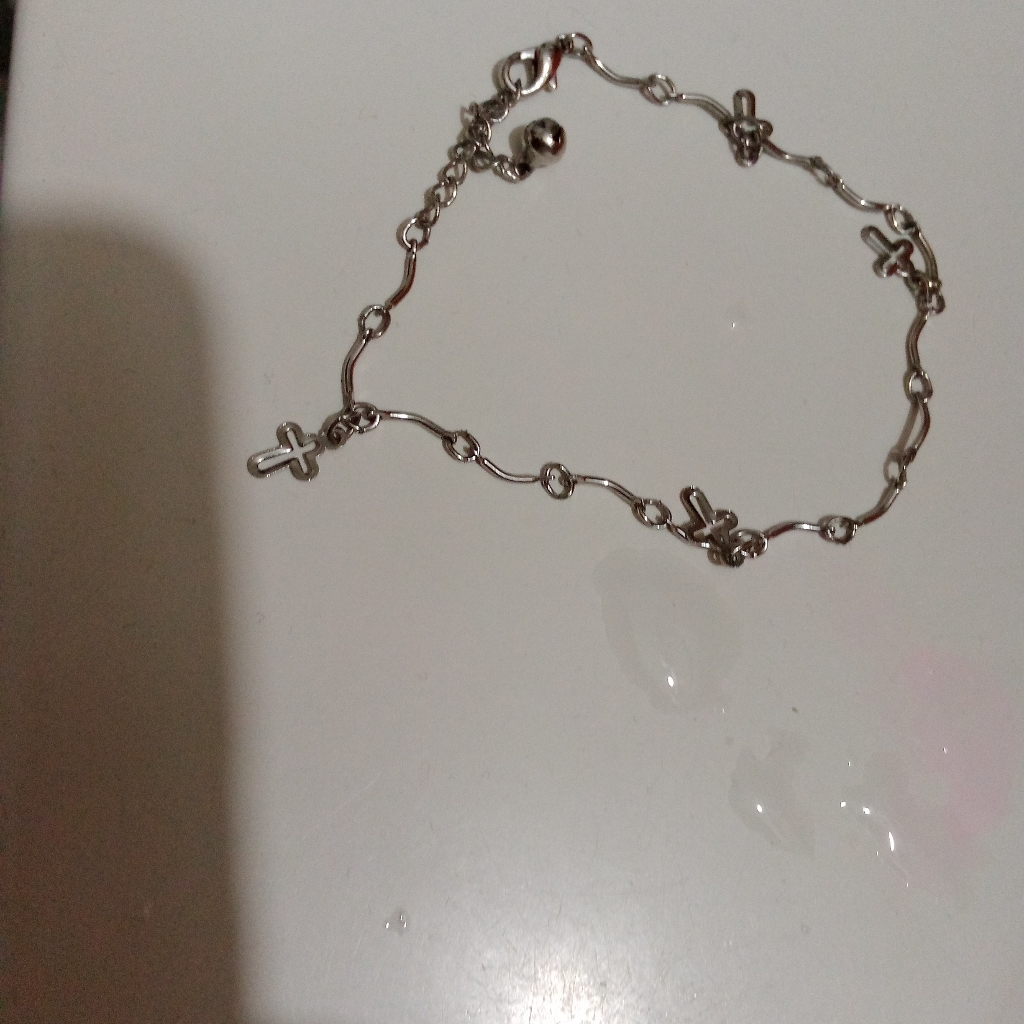 Crosses Silver Bracelet Ladies Dangling